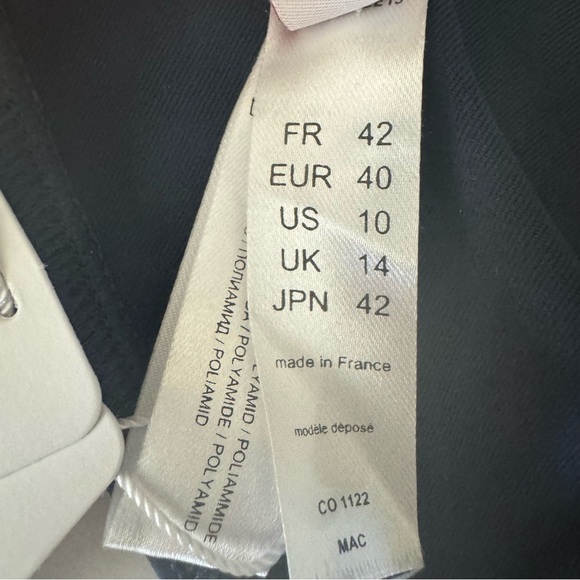 NWT ERES “Edge Cut” Triangle Bikini Top With Buckle Detail in Navy - Picture 2 of 16